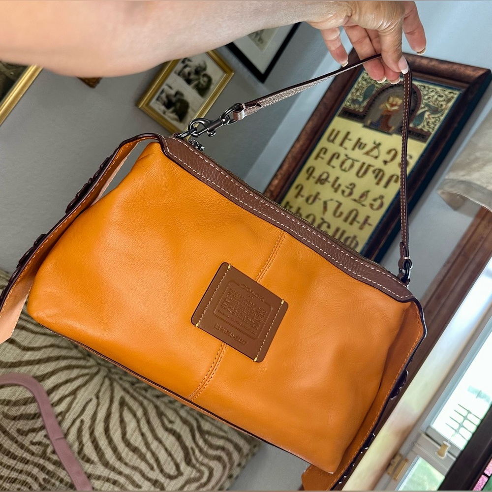 Coach 1941 Bandit Hobo Dusty Tea Rose Appliqué Strap - Picture 3 of 7